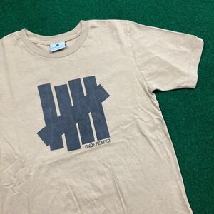 Undefeated Shirt Mens S Brown Streetwear Skating Skater Skate Spell Out Logo Tee
